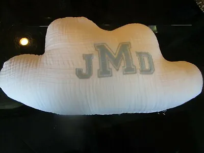 Pottery Barn Kids Cloud Pillow Monogrammed JMD New Photo Shoot Sample  • $15.99