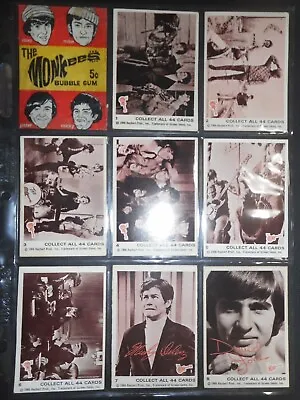 1967 Monkees Sepia Complete (44) Card Set & Wrapper Donruss  • $175