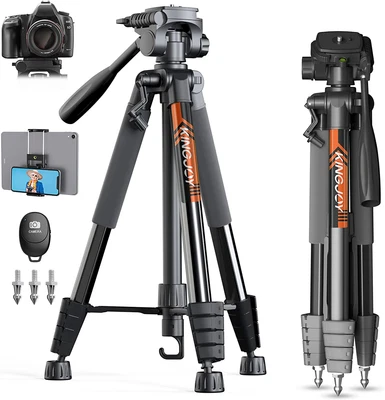 $42.99 • Buy KINGJOY 75  Camera Tripod For Canon Nikon Cell Phone Tall Tripod With Wireless R