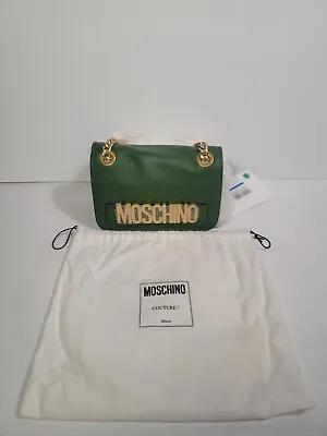 Moschino Women Shoulder Bag Green Leather • $550