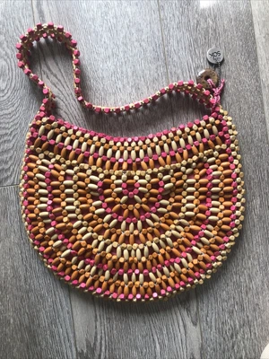 $9.20 • Buy Vintage The  Sak Multicolored Beaded Bag With Charms