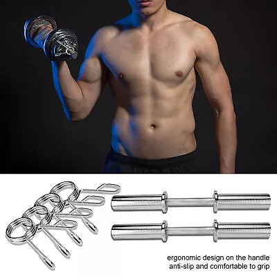 1 Pair 20'' Olympic Dumbbell Handles Spring Collars Workout Fitness Accessory • $69.99