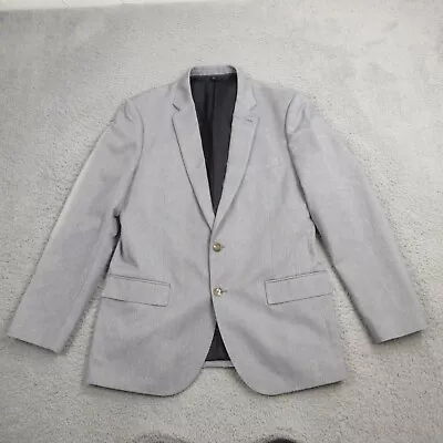 J.CREW Mens Ludlow Chambray Blazer Suit Jacket Size 42R FLAW Carpini Italy Solid • $31.98