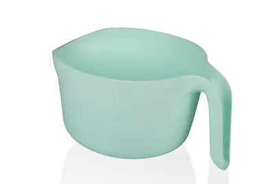 Plastic Kitchen Mixing Bowl With Non-Slip Base And Handle Mixer Cup • £7.99