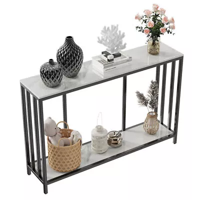 Heavy Duty Long Slate Console Table Table Storage Shelf Stand Bar Tables Corner • $169.98