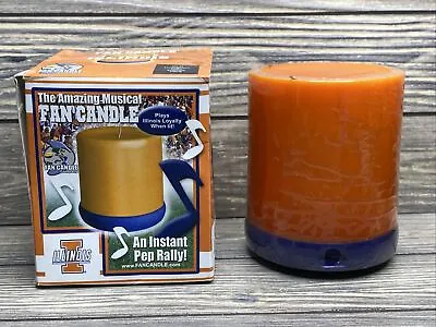 Vintage Fan Candle University Of￼ Illinois Musical Candle Orange Blue • $17.99