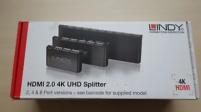 Lindy HDMI 2.0 4K UHD Splitter 2 Port 38220 • £34.99