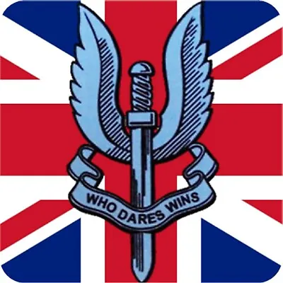 Special Air Services SAS Union Jack Square Fridge Magnet Fantastic Souvenir • £3.99