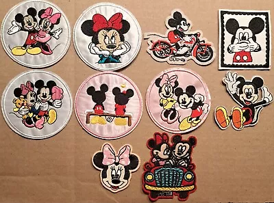 Disney Mickey Mouse With Minnie Mouse.  Embroidered Iron On Patch 10 Pcs. • $25