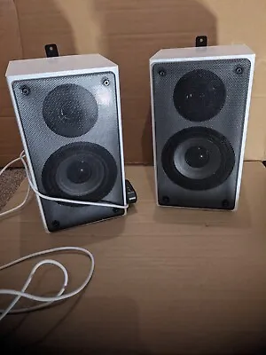 White Pair Audio Wall Mounted Active Speakers 1050005 X 2 • £24.99