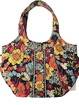 Vera Bradley Versailles Quilted Shoulder Bag Side By Side Magnetic Closure Tote • $29.99