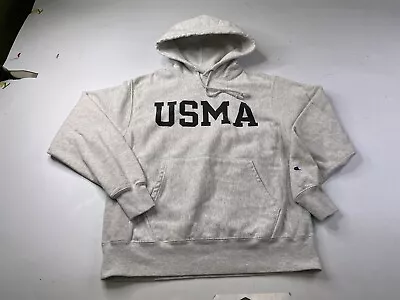 Champion USMA Military Academy Gray Reverse Weave Hoodie Sweatshirt Men’s Medium • $49.99