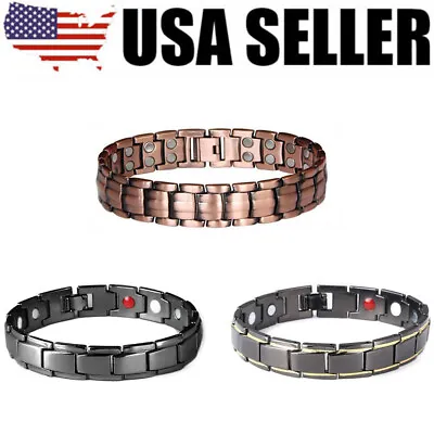 Copper Magnetic Bracelet Energy Therapeutic Healing Therapy Arthritis Men Women • $7.79