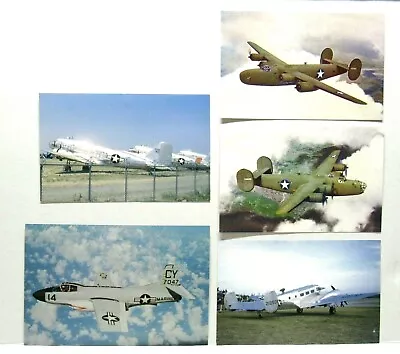 Postcard Vintage Lot Of 5 Military Aircraft Plane Jet Liberator Skynight Douglas • $2.25