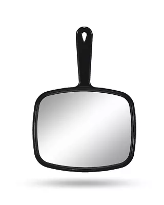 Hand Mirror Salon Barber Hairdressing Handheld Mirror With Handle(Square Black 7 • $6.99