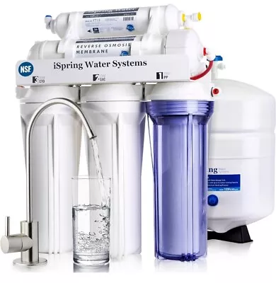 RCC7 NSF Certified High Capacity Under Sink 5-Stage Reverse Osmosis System • $170