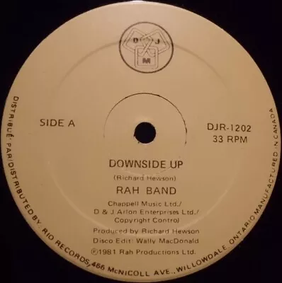 VERY RARE Rah Band  Downside Up  12  DJR 1202 - CANADIAN PRESSING • £24.99