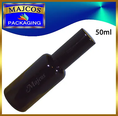 50ml Empty  Black Glass Bottles With Shiny Black Atomizer / Mist Spray • £18