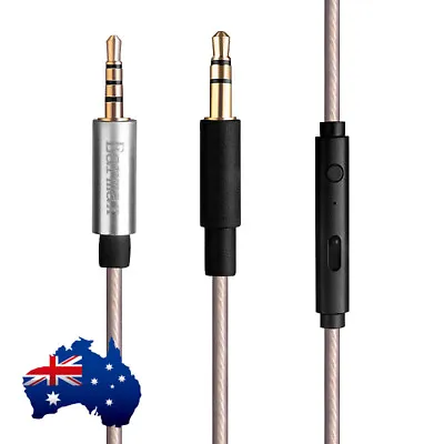 Silver Coated Audio Cable With Mic For OPPO PM-3 Planar Magnetic Headphones • $25.99
