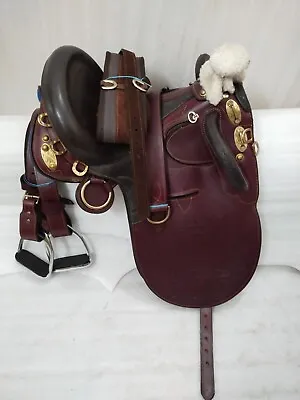 Beautiful Australian Stock With Horn Leather  Saddle All Size For Horse. • $311.49
