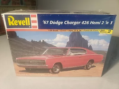 Vintage 1/25 REVELL '67 DODGE CHARGER 426 HEMI 2 'n 1 CUSTOM NOS FACTORY SEALED • $39.99