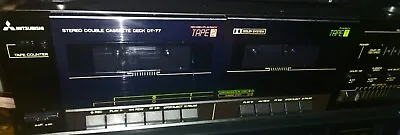 Double Cassette Deck By Mitsubishi -Model# DT-77 Player & Recorder/ 2 Speeds  • $40