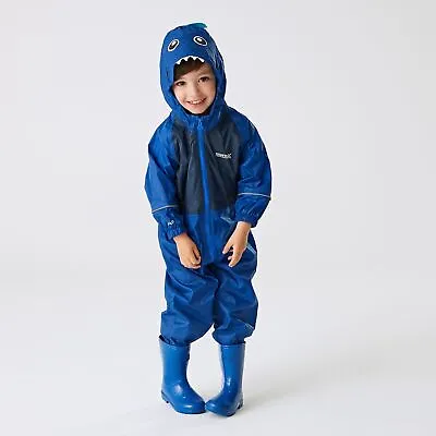 £19.95 • Buy Regatta Kids' Charco Waterproof Breathable Hooded Puddle Suit - Dark Blue