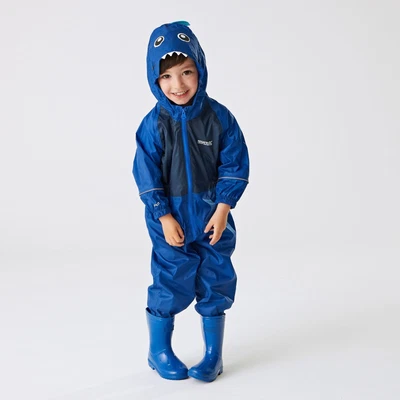 £19.95 • Buy Regatta Kids' Charco Waterproof Breathable Hooded Puddle Suit - Dark Blue