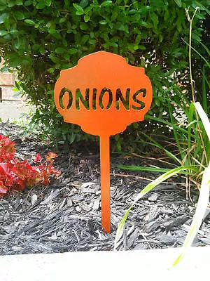 Onions Vegetable Stake Garden Label Plant Label Garden Decor CHOOSE COLOR  • $14.95