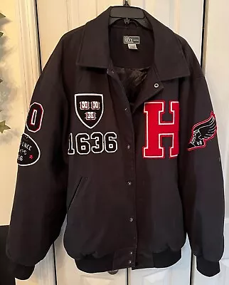 RARE-The Ivy League Coll. Varsity Harvard Jacket Great Looking Thick Patches • $99.99