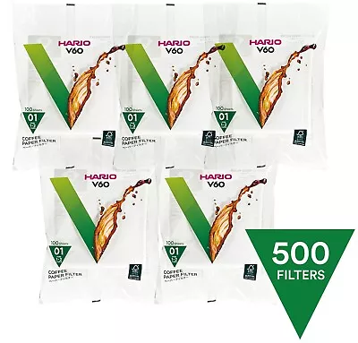 Hario VCF-01-100W V60 Paper Filter - 500 Count Mega Pack - 1-2 Coffee Cups NEW • $59.95