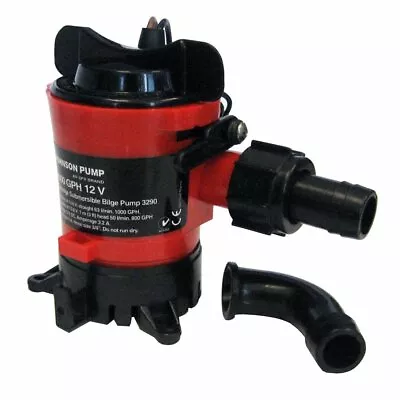 Johnson Pump 1000 GPH Bilge Pump 3/4  12V Dura Ports (38953) • $49.14