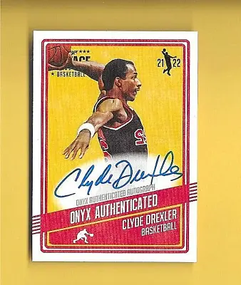 $53.95 • Buy Clyde Drexler On-card Autograph 2021-22 Onyx Authenticated Vintage #vacd /50
