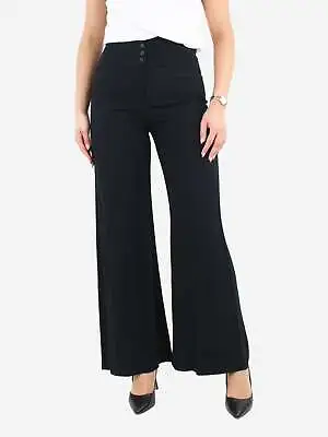 Maria Grachvogel Black Wide-leg Trousers - Size UK 10 • £148.96