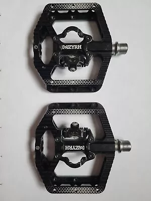 MZYRH MTB Mountain Bike Pedals 3 Bearing Flat Platform Clipless 9/16 Pedal Cleat • $20