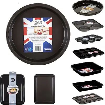 Wham Essentials Enamel Cooking Trays Kitchen Baking Roasting Sandwich Cake Tin • £6.55