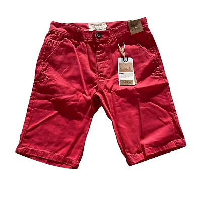 £14 • Buy BNWT Bellfield Red Chino Shorts 28”