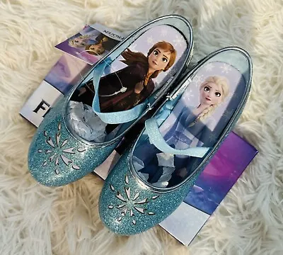 NIB Disney's Frozen Anna & Elsa  Girls' Mary Jane Shoes Size 11 Disney Princess • $42