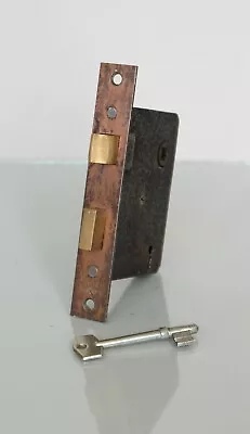 Vintage Reversible 3  Mortice Door Lock Copper Faceplate [ML25] • $18.59