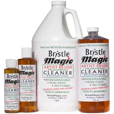 Bristle Magic Artists BRUSH CLEANER - Oil Acrylic Watercolour Paint - ALL SIZES • £12.99