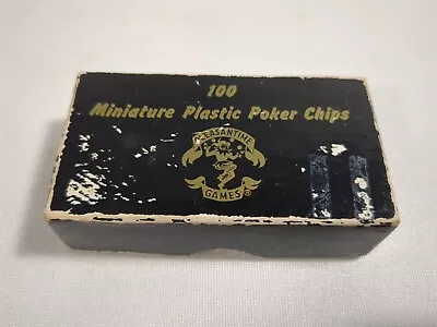 Vintage Pleasantime Games Miniature Plastic Poker Chips 7/8  No 1910 Gambling  • $10