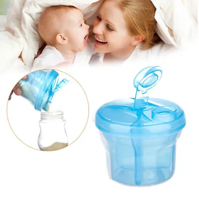 3 Grid Infant Baby Milk Powder Dispenser Portable Snack Pot Storage Containers • £4.93