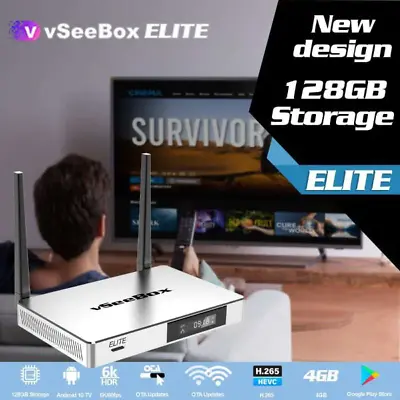 2024 VSeeBox Elite 6K Latest Version TV Box Media Player With Voice Command • $399