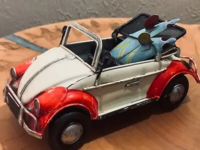 Tin  Volkswagen Bug Beetle VW Toy Car Padre Island SUPER COOL! • $10