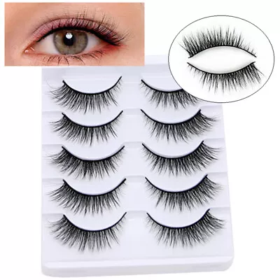 5Pairs 3D Volume Individual Mink False Fake Eyelashes Natural Lashes Extensions • $2.17