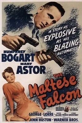 THE MALTESE FALCON MOVIE POSTER 1941 Humphrey Bogart • $9.98
