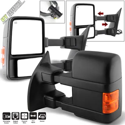 PAIR(2) 2008-2016 Ford F250~F550 Super Duty Power+Heated+Signal Tow Side Mirrors • $117.96