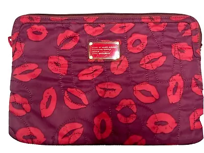 Marc By Marc Jacobs Kisses Lips Computer Sleeve With Neoprene Liner • $20