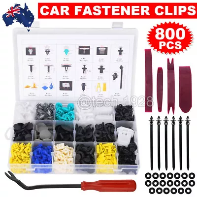 800PCS Car Body Trim Clips Retainer Bumper Auto Panel Push Plastic Fastener Kit • $12.98