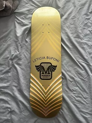 Monarch Horus Leticia Bufoni Gold Metallic 8.375” Skateboard Deck New • $35